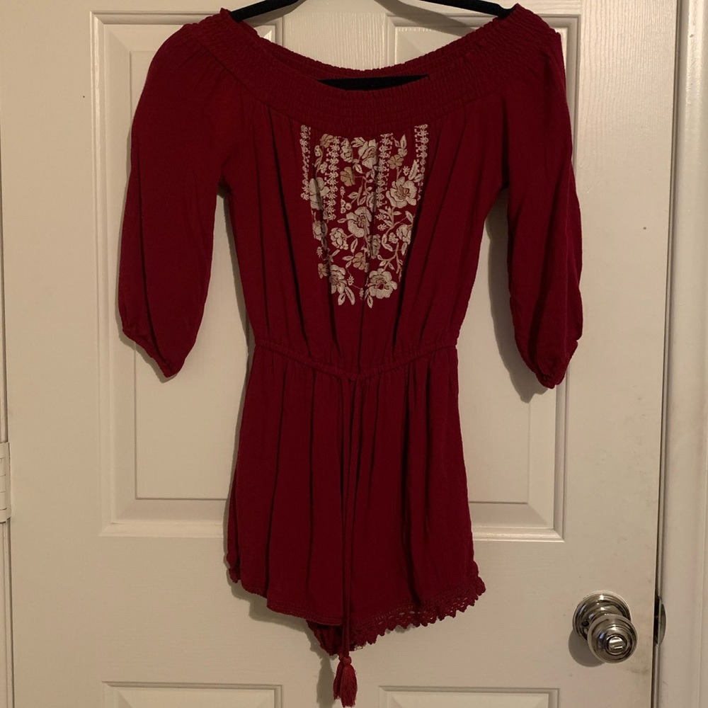 Abercrombie and Fitch Maroon Romper